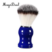 MBlue Resin Handle Hair Wet Mustache Beard Shaving Brush Best Men Shave Gift Barber 2024 - buy cheap