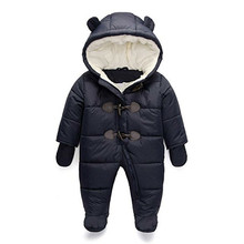 Mamelucos de invierno para bebés y niños, Mono para niñas, Mono para niños, mono de algodón, traje de nieve, ropa con capucha 2024 - compra barato