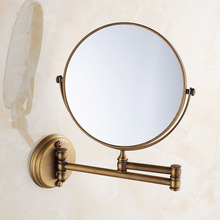 Make up mirror copper cosmetic mirror wall mounted, Antique bathroom/bedroom double-sided mirror beauty mirror, Free shipping 2024 - buy cheap