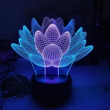 Rape Flower 3d Visual Nightlight Creative Colorful Usb Led Light Lovely cartoon children's toys Led Night Light 2024 - buy cheap