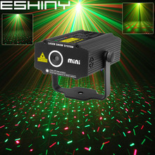ESHINY-miniproyector láser R & G para escenario, dispositivo de luz para iluminación de escenario, con efecto de estrellas, fiesta en casa, Club de DJ, baile, bar, discoteca, P1D2 2024 - compra barato
