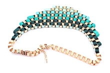 Модное женское винтажное стильное роскошное короткое ожерелье из сплава, меняющее цвет, постепенно спроектированное ожерелье, ювелирные изделия 2024 - купить недорого