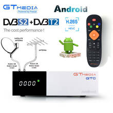 Gtmedia GTC DVB-T2 ISDB-T Bluetooth Wifi Youtube DVB-S2 Satellite tv receiver Cline BissVU Cable 4K Android Digital Smart tv box 2024 - buy cheap