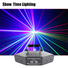 Лазерный луч rgb диско лазер шоу время проектор лазер dj dmx шоу Вечеринка лампу диско лазер сценическое освещение 2024 - купить недорого