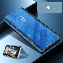 Зеркальный чехол для Huawei P 30 Honor 8X Max, кожаный чехол-книжка с подставкой для Huawei Honor 10 Note 10 Play P20 lite Mate 20 P30 Pro 2024 - купить недорого