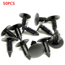 50pcs/set Black Fastener Clips 7.5mm-6.0mm Hole Plastic Rivet Fastener Clips Car Fenders Bumpers Doors Accessory For Most Cars 2024 - buy cheap