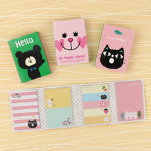 1 unid creativo 180 páginas etiqueta Animal pegajoso notas 4 plegable Memo Pad regalos, suministros de papelería de la escuela 2024 - compra barato