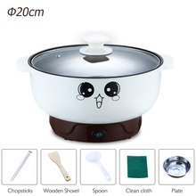 Multifunction electric Skillet Stainless Steel Hot pot noodles rice Cooker Steamed egg Soup pot MINI heating pan Cooking rice 2024 - buy cheap