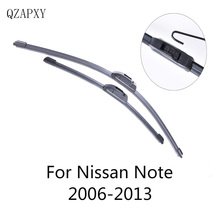 QZAPXY Стеклоочистители Лезвия для Nissan Note от 2006 2007 2008 2009 2010 2011 2012 2013 стеклоочиститель оптом автомобильные аксессуары 2024 - купить недорого
