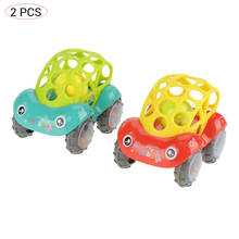 2 Pcs Baby Rattles toy Inertial Slide Car Intelligence Grasping Gums Plastic Hand Bell Rattle Funny Educational Mobiles Toys 2024 - buy cheap