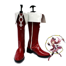 Puella Magi Madoka Magica Sakura Kyoko Women Cosplay Shoes Custom Red Boots Customized Size 2024 - buy cheap