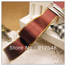 3/4"(20mm) 0ne pieces/25Yards Deep coffee color Gold Satin Ribbon,Jewelry Accessory,Gift packing,JBGX20002 2024 - buy cheap