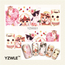 Nail Sticker Water Decals Little Cats for Nails Art design Decorations Pegatinas Slider Adhesive Tips Manicure Wraps Foil Tools 2024 - buy cheap