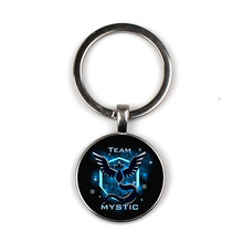 Team Mystic Keychain Glass Time Gem Keychain Key Jewelry DIY Custom Photo Personality Gift , Keychains gifts for men 2024 - buy cheap