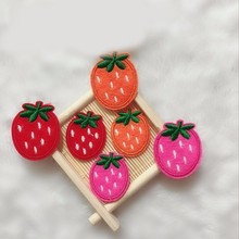 PGY 1PCS Strawberry Fruit Embroidery Patches for Clothing Iron on Kids Clothes Appliques Badge Stripes Back pack Sticker 2024 - buy cheap