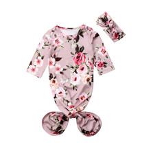 Conjunto de saco de dormir floral para meninas, roupa de dormir recém-nascidas 0-6m, 2 pçs 2024 - compre barato