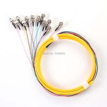 Cable de fibra óptica flexible de 12 núcleos, conexión flexible de 1,5 M, FTTH FC, puente amarillo de modo único, Conector de PC, Cable de parche 2024 - compra barato