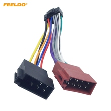 Feeldo-adaptador de cabos pi100 iso para rádio estéreo de carro, cabo de conector de fio de 2 cabeças para keywood com áudio estéreo de 2003 on 2024 - compre barato