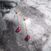 Vanssey-colgante de cristal Rosa hecho a mano para mujer, joyería de moda, capullo de flor, accesorio para mujer, 2018 2024 - compra barato