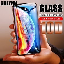 Película protectora completa 10D para iPhone 6s 7 XR XS MAX, Protector de pantalla de vidrio templado para iPhone X 7 8 6 Plus 2024 - compra barato