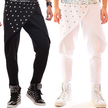 Мужской сценический костюм хип-хоп штаны с заклепками DJ DS Gogo певцы танцовщицы одежда для выступлений для ночных клубов 2024 - купить недорого