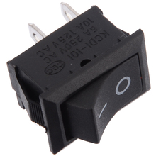 Mini interruptor basculante de encendido/apagado para salpicadero de coche, 5 uds., 2 pines, negro, AC 250V/6A 125V/10A 2024 - compra barato