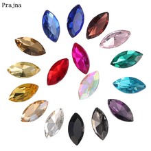 Prajna Glass Rhinestones Colorful Horse Eye Nail Art Sew On Crystals Stones Glass Strass Rhinestones For DIY Clothes Crafts 50pc 2024 - buy cheap