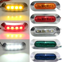4 LED Car Truck Boat Chrome Bezel Tail Side Light Clearance Marker Lamp 12V 24V 2024 - buy cheap