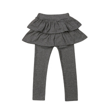 Baby Girl Leggings Toddler Kids Clothes Children Sweet Pantskirt Warm Leggings Layered Tutu Skirt Solid Skinny Pants 2-8T 2024 - buy cheap