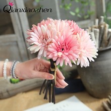 Qianxiaozhen Gerbera Flower Artificial Flowers For Wedding Fake Flowers Bouquet Wedding Flowers Home Decoration 2024 - buy cheap