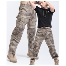 Calça camuflada militar, calça masculina de campo camuflada para treino militar ao ar livre para caça e caminhadas 2024 - compre barato