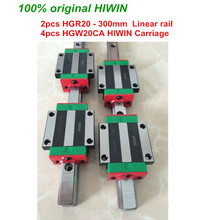 HGR20 HIWIN linear rail: 2pcs 100% original HIWIN rail HGR20 - 300mm rail  + 4pcs HGW20CA blocks for cnc router 2024 - buy cheap