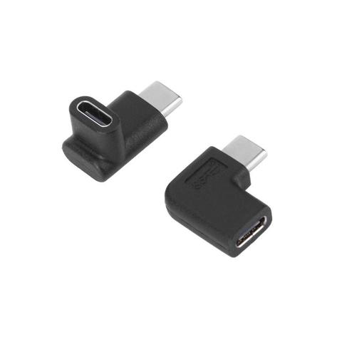 90 градусов правый угол левый угол USB 3,1 Тип C папа к женскому USB-C адаптер конвертер для смартфона 2022 - купить недорого