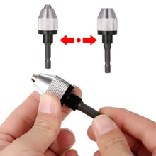 Mini Portable 0.3-6.5mm Electric Grinder Quick Change Drill Chuck with 6.35mm 1/4" Hex Shank Universal Drill Bit Converter 2024 - buy cheap