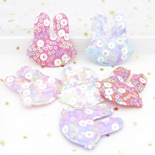 12Pcs 5CM Upscale Glitter Sequins Applique Kawaii Rabbit Patches for Crafts Clothes Sewing Supplies Baby Headwear Ornament G35 2024 - buy cheap