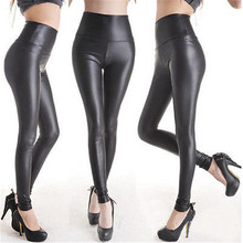 Novas calças leggings femininas sensuais da moda de alta qualidade, calças de couro falso, stretch de cintura alta, fosca, alta qualidade, 2019 2024 - compre barato