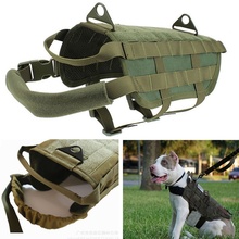 Colete tático para cachorros, cinto ajustável com alça para treinamento de cachorros militar trilha de nylon ajustável para caça 2024 - compre barato