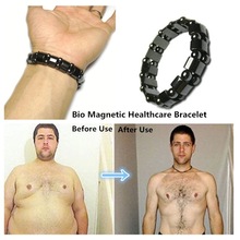 Pulsera de terapia magnética de piedra negra para hombre y mujer, brazalete de Yoga de doble capa para pérdida de peso, hematita magnética para el cuidado de la salud 2024 - compra barato