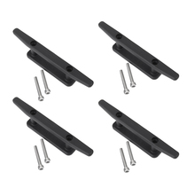 4 Pcs Black Nylon Plastic Low Flat Cleat Hardware For Marine Boat Yacht Deck Line Rope Tie Boat Accessories 2024 - buy cheap