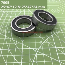 2021 Hot Sale High Quality 1 Pair 7005 7005c 2rz P4 Dt 25*47*12 25*47*24 Mm Sealed Angular Contact Bearings Speed Spindle Cnc 2024 - buy cheap
