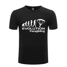 Мужская футболка с коротким рукавом evolation Of Paragliding, хлопковая Повседневная футболка с круглым вырезом, 2018 2024 - купить недорого