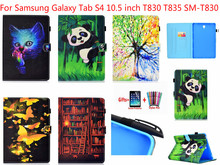 Capa para samsung galaxy tab s 4 s4 10.5 "t837 t835 estrutura de tablet estampa fashion pu capa macia tpu 2024 - compre barato