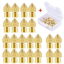 22 Pieces 3D Printer Nozzles MK8 Nozzle 0.2mm, 0.3mm, 0.4mm, 0.5mm, 0.6mm, 0.8mm, 1.0mm Extruder Print Head with Free Storage 2024 - buy cheap