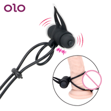 OLO Vibrator Penis Ring Cock Ring Time Lasting Lock Rope Clitoris Stimulator 10 Speed Delay Ejaculation Sex Toys for Men 2024 - buy cheap