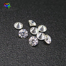 Moissanita blanca de 1,0 ~ 6,5mm, piedra moissanita suelta cultivada en laboratorio, corte de estrella redonda, para joyería, precio al por mayor 2024 - compra barato