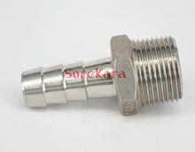 Conector de tubo de acero inoxidable 3/8 para manguera, accesorio de 304 "BSPT macho x 8mm, con púas 2024 - compra barato