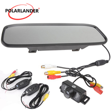 4.3 inch  car monitor kit with 4 LED camera night vision for parking reversing 2024 - buy cheap