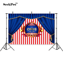 SeekPro circus curtains children kids birthday Banner Photo Background Printed Studio Professional Indoor Photographic Backdrops 2024 - buy cheap