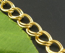 Lovely 400cm gold color Double Loops Link Chains Findings 7x8mm (B03967) 2024 - buy cheap