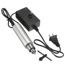 Mini broca elétrica, plugue eua, motor dc 6v-24v, 385 dc com mandril jt0, velocidade ajustável, ferramenta diy, durável, imperdível 2024 - compre barato